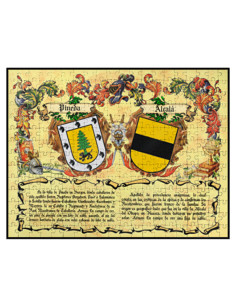 Indrammet puslespil Heraldic Shields 2 Efternavne