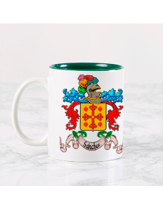 Taza personalizada con el Escudo Heráldico de 1 Apellido