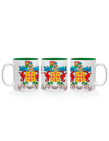 Taza personalizada con el Escudo Heráldico de 1 Apellido