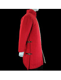 Gambesón medieval acolchado grueso en Rojo-Natural