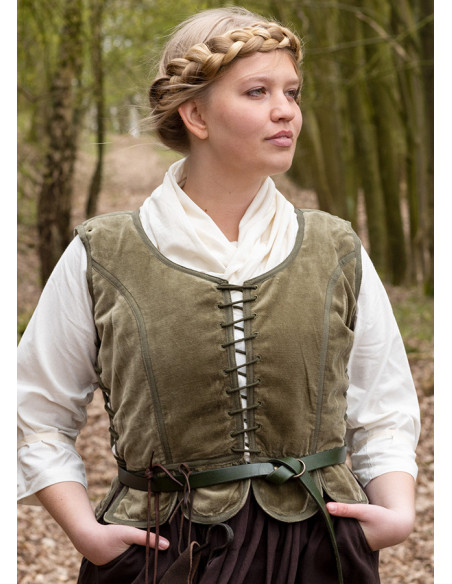 Griselda middelalderjakke i ruskind,...