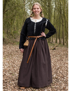 Griselda mittelalterliche Jacke aus Wildleder, schwarze... 2