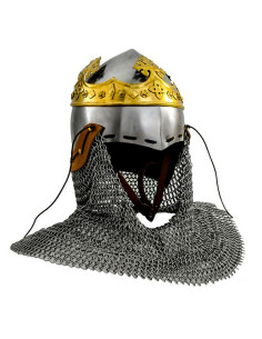 Bacinete medieval Robert The Bruce con cota de malla y... 2
