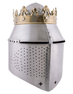 Gran Yelmo de batalla con corona del Rey