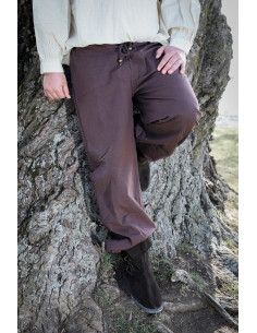 Pantalón medieval Gerold, color marrón