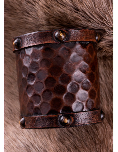 Læderarmbånd til kriger, 1 enhed, 8x19 cm.