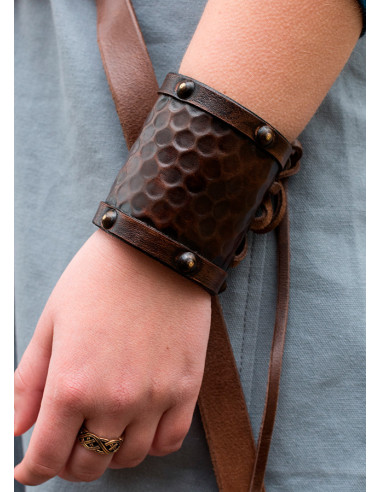 Læderarmbånd til kriger, 1 enhed, 8x19 cm.