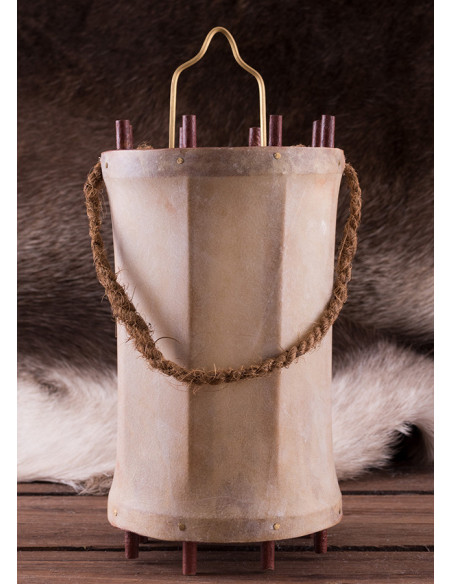 Farol-linterna medieval en madera y...