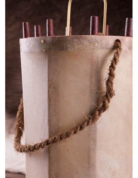 Farol-linterna medieval en madera y...