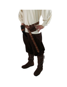 Eckart wijde capribroek, kleur bruin