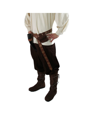 Pantalones pirata anchos modelo Eckart, color marrón