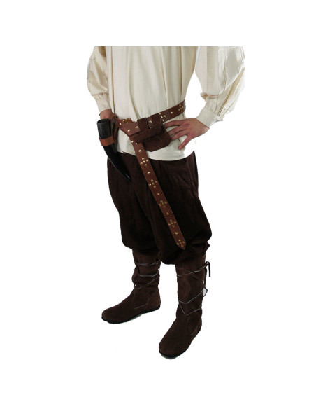 Eckart weite Caprihose, braune Farbe