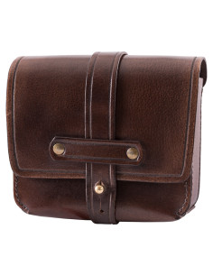 Bolso Romano Lucio Vero en cuero de Bufalo con trabillas Tienda Medieval