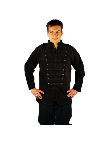 Chaqueta de uniforme militar color negro ⚔️ Tienda Medieval Talla