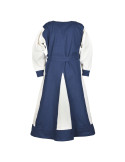 Vestido vikingo niña, Solveig azul-blanco