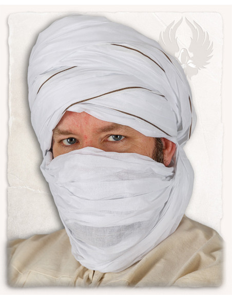 Autentisk hvid Masud arabisk turban