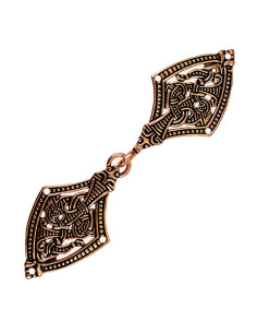 Viking mantel sluiting broche Borre messing afwerking
