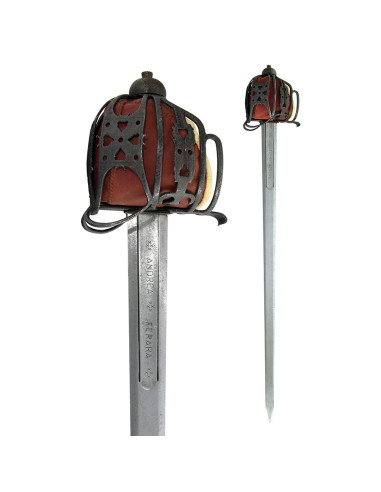 Espada inglesa de cesta, s. XVII-XVIII, acabado rústico