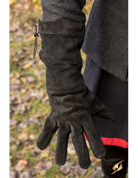Guantes medievales negros