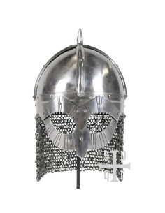Wikinger-Gjermundbu-Helm mit Maske und Henker, 9.-10. Jahrhundert