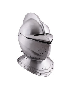 Gesloten Engelse middeleeuwse helm uit de 16e eeuw, 1,6...