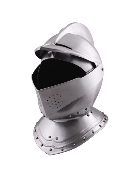 Gesloten Engelse middeleeuwse helm...