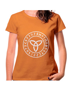 Orange Trisqueta Celtic T-shirt til kvinder, kortærmet
