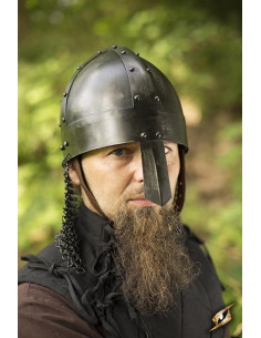 Viking hjelm Spangenhelm mørk finish, Epic Armory