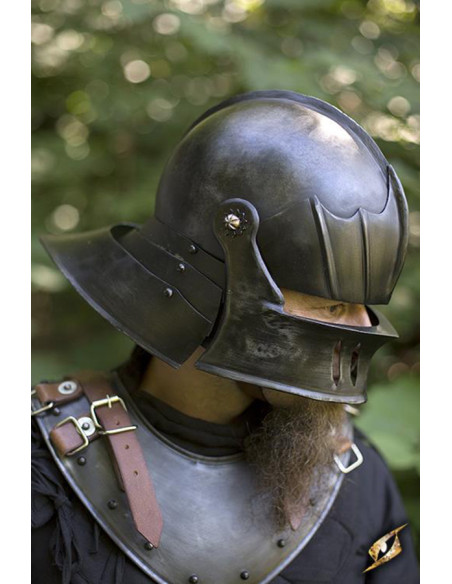 Casco Sallet con visera, Oscuro épico Casco Sallet con visera, Oscuro épico