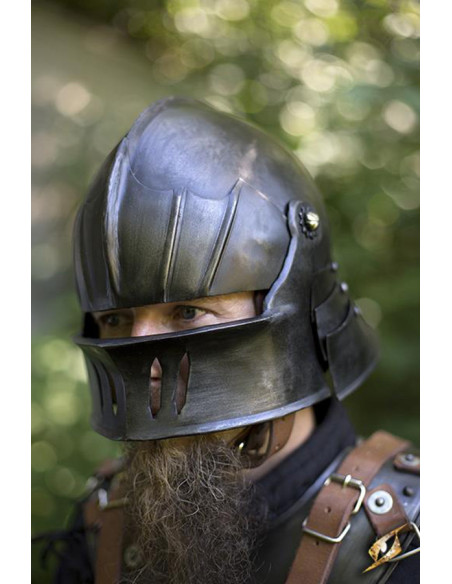 Sallet Helm met vizier, Epic Dark Sallet Helm met vizier, Epic Dark