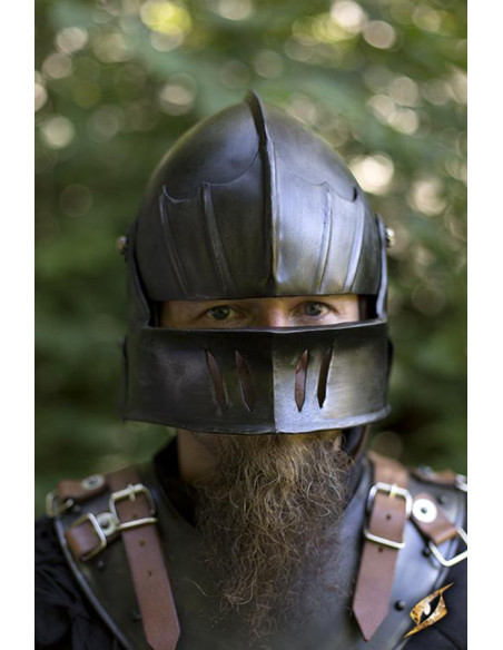 Casco Sallet con visera, Oscuro épico Casco Sallet con visera, Oscuro épico