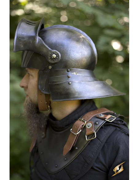 Casco Sallet con visera, Oscuro épico Casco Sallet con visera, Oscuro épico