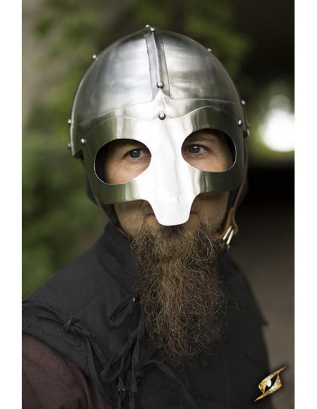 Casco vikingo con antifaz, acabado... Casco vikingo con antifaz, acabado...