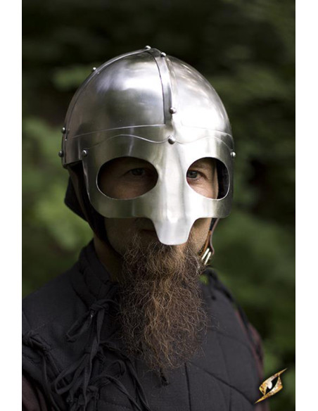 Vikinghelm met masker, gepolijste...