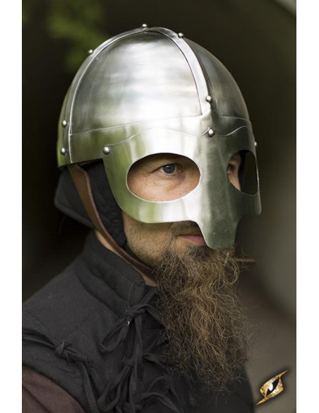 Casco vikingo con antifaz, acabado... Casco vikingo con antifaz, acabado...