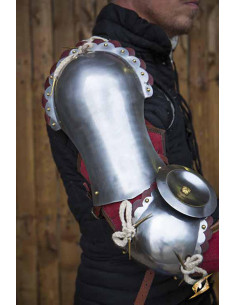 Paladin's schoudervullingen, rood lederen afwerking