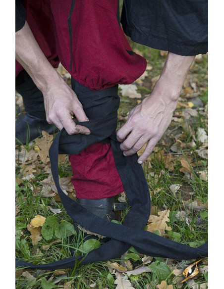 Weite Mittelalterhose Ignis, Rot-Schwarz