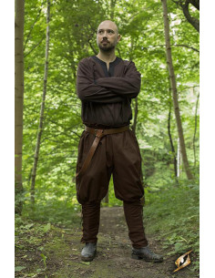 Bruine middeleeuwse broek met veters, Epic Armory