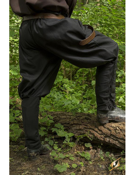 Schwarze mittelalterliche Hose mit...