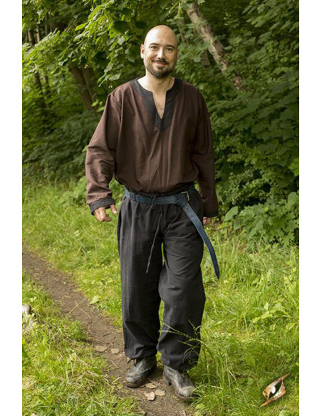 Basic middeleeuwse broek in zwart,...