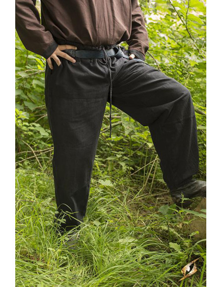 Basic middeleeuwse broek in zwart,...