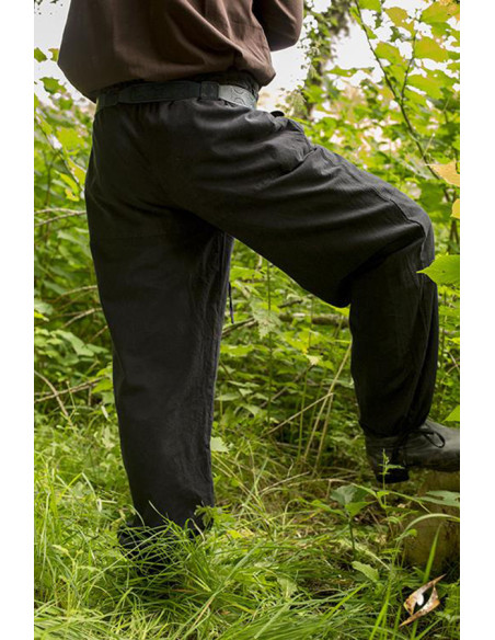 Basic middeleeuwse broek in zwart,...