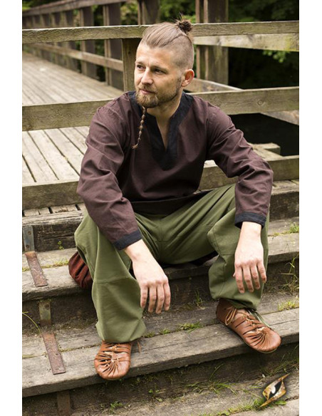 Basic middeleeuwse broek in groen,...