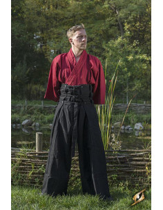 Schwarze japanische Samurai-Hose, Epic Armory