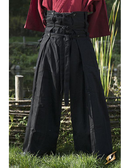 Schwarze japanische Samurai-Hose,...