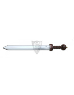 Espada romana artesanal tipo Gladius, empuñadura madera