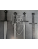 Espada medieval artesanal de mano y media, S. XV