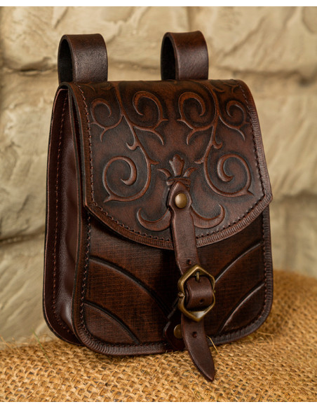 Bolso medieval Goffredo en cuero...