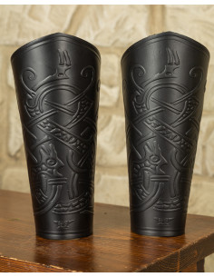 Viking Midgar Ragnarok bøjler, sort læder