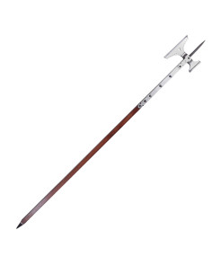 Hacha de asta poleaxe con martillo, siglo XV